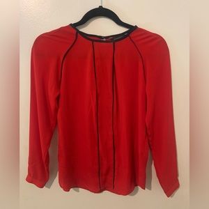 Banana Republic piped blouse